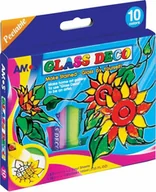 Przybory szkolne - Amos Farby witrażowe 10,5 ml X 10 kolorów MOBILE KIT - KWTR202 NB-6774 - miniaturka - grafika 1