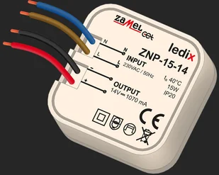 Zamel Ledix zasilacz dopuszkowy ZNP-15-14 LDX10000031 LDX10000031 - Zasilacze i transformatory - miniaturka - grafika 2