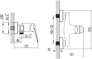 Ferro Dijon BDJ7 - Baterie wannowe i prysznicowe - miniaturka - grafika 2