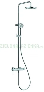 Kludi Logo Zestaw prysznicowy natynkowy z deszczownicą chrom 6808505-00 - Zestawy prysznicowe - miniaturka - grafika 2