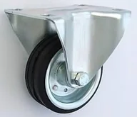 Kółka i bloczki - Zabi Koło metalowo-gumowe w obudowie stałej fi 80 - miniaturka - grafika 1