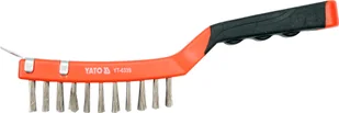 Yato Szczotka druciana 4 rzędowa stal nierdzewna rękojeść plastikowa YT-6339 - Materiały ścierne - miniaturka - grafika 6