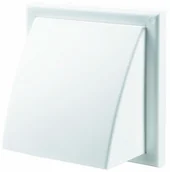 Wentylatory przemysłowe - Vents Wylot ścienny z okapem 154 x 86 mm fi 100 mm biały - miniaturka - grafika 1