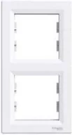 Klawisze i ramki - Schneider Ramka 2-krotna pionowa, biała Asfora (EPH5810221) - miniaturka - grafika 1