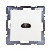 Gniazdka elektryczne - Hager Polo Berker S.1 Gniazdo HDMI z przyłączem 90 stopni kremowe połysk 3315438982 0001-00000-43692 [4350731] - miniaturka - grafika 1