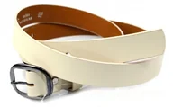 Paski - Complex Pasek Damski Skórzany Gładki PL) 30 mm KREMOWY Szerokość Standardowa - miniaturka - grafika 1