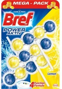 Henkel Bref Power Aktiv Lemon Zawieszka do muszli WC 3 x 50 g (HAN03687) - Środki do WC - miniaturka - grafika 2
