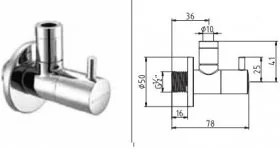 Kludi zawór kątowy 3/8, głowica ceramiczna 1584505-00 - Akcesoria do armatury i ceramiki - miniaturka - grafika 3