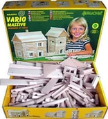 Modele do sklejania - Walachia Drewniany zestaw do składania belki Vario Massive W-25 Domki dwa z płotem 209 elementów - miniaturka - grafika 1