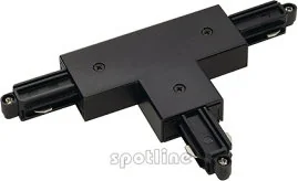 Spotline Łącznik T do 1-F szyny, czarny, okrągły prawy 143080 - Lampy sufitowe - miniaturka - grafika 4