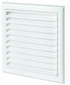 Wentylatory przemysłowe - Vents Kratka wentylacyjna skośna 188 x 188 mm fi 120 mm biała - miniaturka - grafika 1