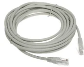 Patchcordy - ABCVISION PATCHCORD RJ45/5.0-GREY UTP kat.5e SZARY 5m - miniaturka - grafika 1