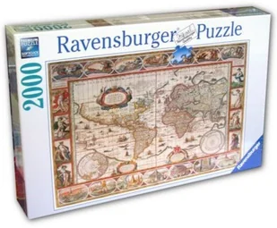 Ravensburger Puzzle 2000 części mapa świata, antyczna 16633 - Puzzle - miniaturka - grafika 2