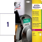 Etykiety do drukarek - Avery Zweckform Etykiety ZWECKFORM Polietylenowe Ultra Wytrzymałe 210x297mm 10 a - miniaturka - grafika 1