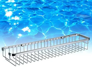 Omnires Prostokątny Koszyczek mocowany do ściany 8963A - Koszyki łazienkowe - miniaturka - grafika 4