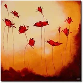 Obrazy i zdjęcia - Bimago Obraz Maki w brązach 48587 - miniaturka - grafika 1