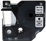 Dodatki do drukarek i skanerów - DYMO RHINO Aimotech Taśma zamiennik do 6mm/7m biała czarny nadruk D1 43613 A43613 - miniaturka - grafika 1