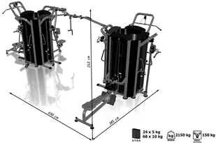 Marbo Sport Wieża 9-stanowiskowa MAXI MP-T003 - Atlasy do ćwiczeń - miniaturka - grafika 8