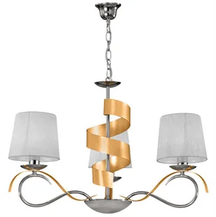 Candellux DENIS Lampa wisząca Żyrandol Chrom/złoty 3x40W E14 33-23421 - Lampy sufitowe - miniaturka - grafika 3