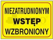 Tablice BHP - ANRO Niezatrudnionym wstęp wzbroniony - miniaturka - grafika 1