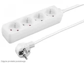 Listwy zasilające - DPM 4 gniazda z uziemieniem 3m Biały - miniaturka - grafika 1