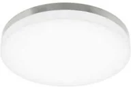 Oprawy, klosze i abażury - Eglo Plafon lampa oprawa sufitowa Sortino-S 1x24W LED nikiel mat biały 95497 - miniaturka - grafika 1