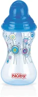 Kubki dla dzieci - Nuby Kubek niekapek Clik-It z zamykaną słomką Flip-It 300 ml niebieski 10241BLUENU - miniaturka - grafika 1