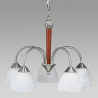 Lampy sufitowe - Prezent Lampa wisząca MAXIM 5X60W E27 Satyna/Drewno 25032 - miniaturka - grafika 1