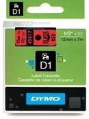 Etykiety do drukarek - Dymo Etykieta D1 12mmx7m (czarna/czerwona) (S0720570) - miniaturka - grafika 1