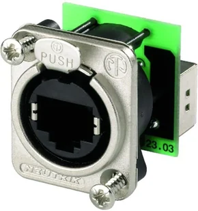 Neutrik NE8FDP Złącze żeńskie proste Ilość biegunów 8P8C nikiel Zawartość 1 szt - Pozostałe akcesoria sieciowe - miniaturka - grafika 2