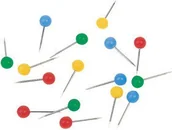 Szpilki biurowe - MAGNETOPLAN SZPILKI DO TABLIC KORK/TEKSTYL 100 SZT NIEBIESKI 111165003 - miniaturka - grafika 1