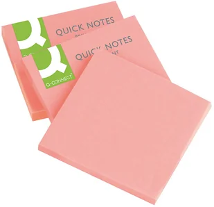Q-CONNECT Bloczek samoprzylepny Brilliant 76x76mm 1x75 kart. różowy KF10516 - Notesy i bloczki - miniaturka - grafika 2
