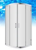 Kabiny prysznicowe - Omnires Health 90x90 profil chrom błyszczący szkło transparentne JK2809 LC2 TR - miniaturka - grafika 1