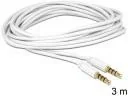 Kable - Delock Kabel Jack 3.5 mm 3m Biały 83442 - miniaturka - grafika 1