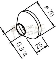 Oras Rozeta maskująca 3/4" komplet 2 szt. 203504/2 - Akcesoria do armatury i ceramiki - miniaturka - grafika 2