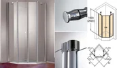 Kabiny prysznicowe - Huppe Design Pure 510708 - miniaturka - grafika 1