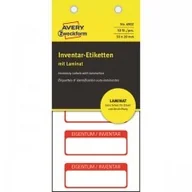 Papier do drukarek - Avery Zweckform Tabliczki Inwentaryzacjyne z Laminatem Do Opisu Ręcznewgo ZWCKFORM 50x20 mm Czerwone Ramki 50 szt - miniaturka - grafika 1