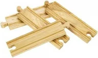 Pociągi dla dzieci - Bigjigs Toys Medium Straights - elementy do kolejki BJT101 - miniaturka - grafika 1
