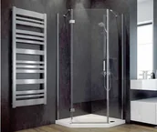 Kabiny prysznicowe - PMD Piramida Besco Viva 195 90x90 pięciokątna profil chrom błyszczący szkło przejrzyste V5P-90-195-C - miniaturka - grafika 1