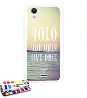 Etui i futerały do telefonów - Wiko muzzano Extra wąski "Yolo" twarda osłona etui ochronne etui do Birdy 4 G biały - miniaturka - grafika 1