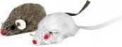 Zabawki dla kotów - Trixie Mysz Zabawka pluszowa z dzwonkiem - zestaw 2 szt. szara/biała - zabawka dla kota - miniaturka - grafika 1