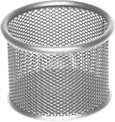 Przyborniki na biurko - Q-CONNECT Pojemnik na przybory Office Set, metalowy, 90x68mm, srebrny KF15104 - miniaturka - grafika 1