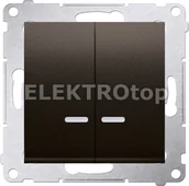 Wyłączniki światła i elektryczne - Kontakt Simon DW5ABL.01/46 Łącznik świecznikowy z podświetleniem LED i do wersji - miniaturka - grafika 1