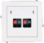 Gniazdka elektryczne - Karlik Deco Gniazdo głośnikowe x2 DGG-2 - miniaturka - grafika 1