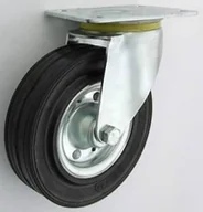 Kółka i bloczki - Zabi Koło metalowo-gumowe w obudowie skrętnej fi 180 - miniaturka - grafika 1