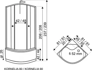 Novoterm Kerra Kornelia  80x80 - Kabiny prysznicowe - miniaturka - grafika 4