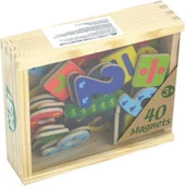 Zabawki interaktywne dla dzieci - Lena MAGNETYCZNE CYFERKIDRWNO 40 EL. - 65824 - miniaturka - grafika 1