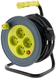 HBF bębnowy H05VV-F 3 x 1 mm 15 m zielony - Przedłużacze i rozgałęźniki - miniaturka - grafika 2