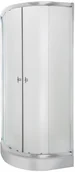 Kabiny prysznicowe - Invena Marbella 90x90 profil chrom szkło mrożone + brodzik 5907798784684 - miniaturka - grafika 1