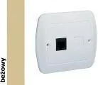 Gniazdka elektryczne - Kontakt Simon Gniazdo ścienne Akord Telefoniczne RJ11 Pojedyncze ATF1/12 beżowy - miniaturka - grafika 1